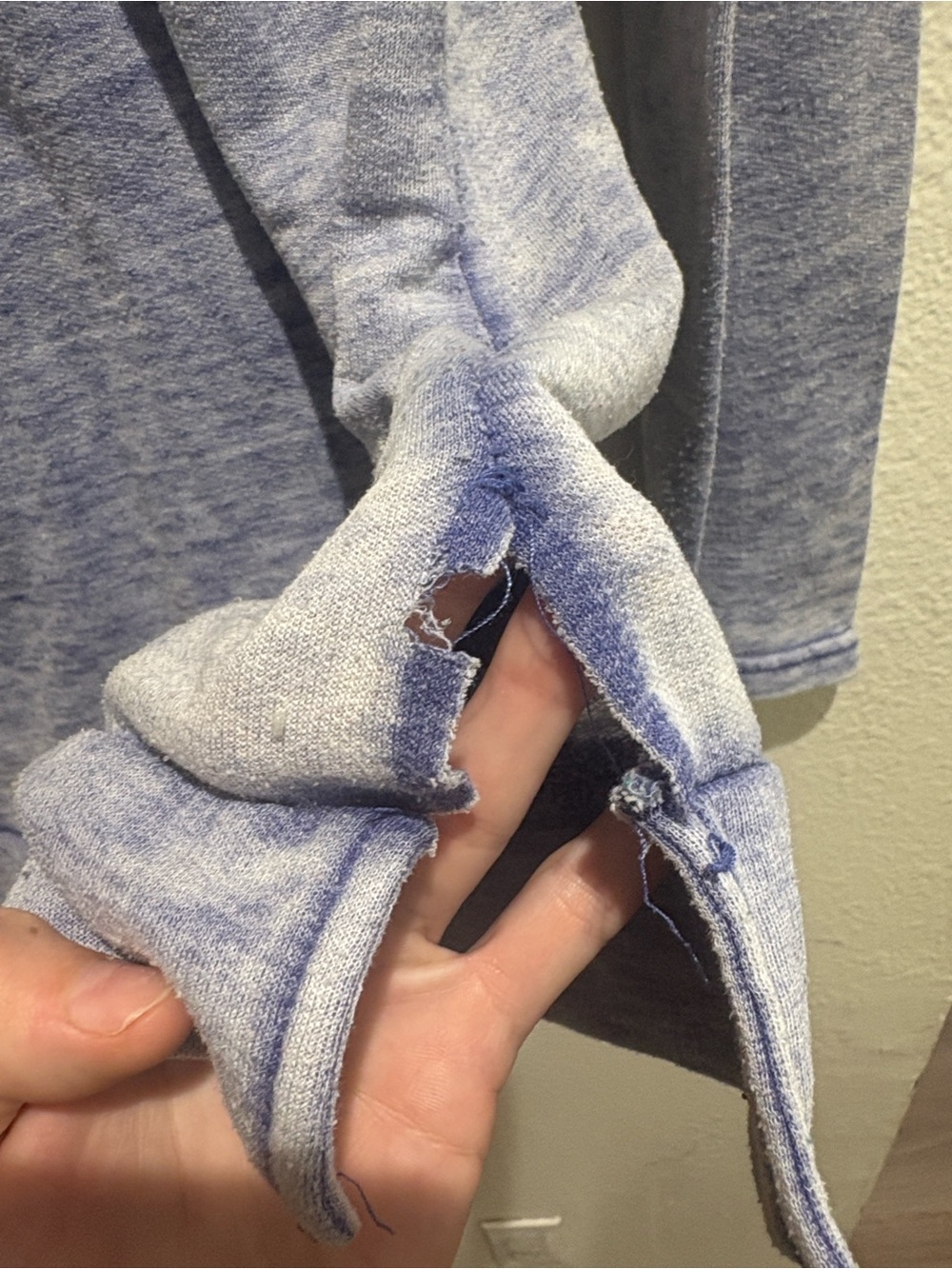 Y2K Roxy Women's Washed Heather Pullover Hoodie - Blue - Picture 6 of 7